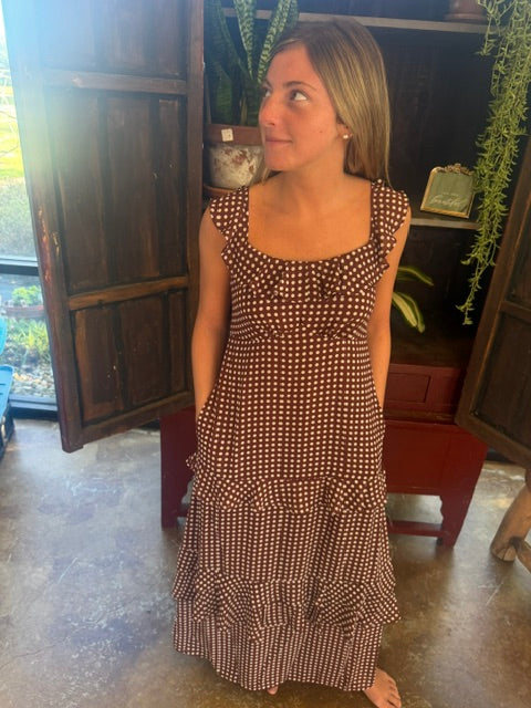 Brown Polka Dot Dress