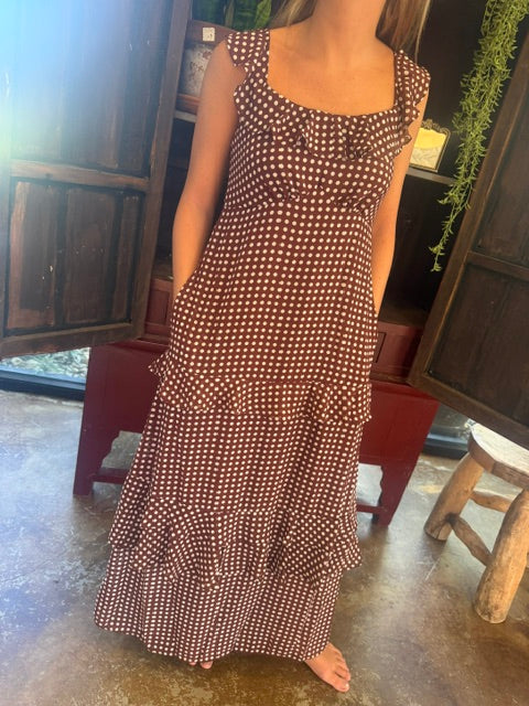 Brown Polka Dot Dress