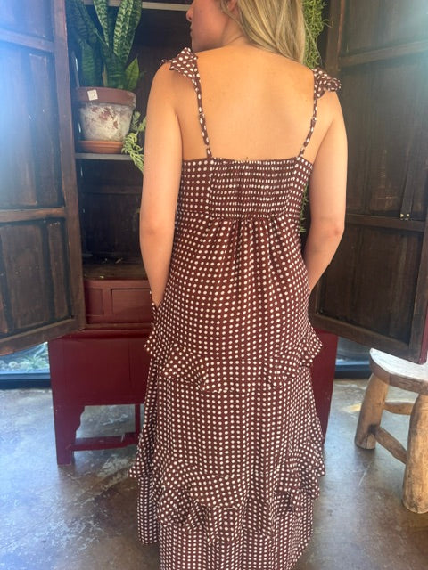 Brown Polka Dot Dress