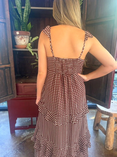 Brown Polka Dot Dress