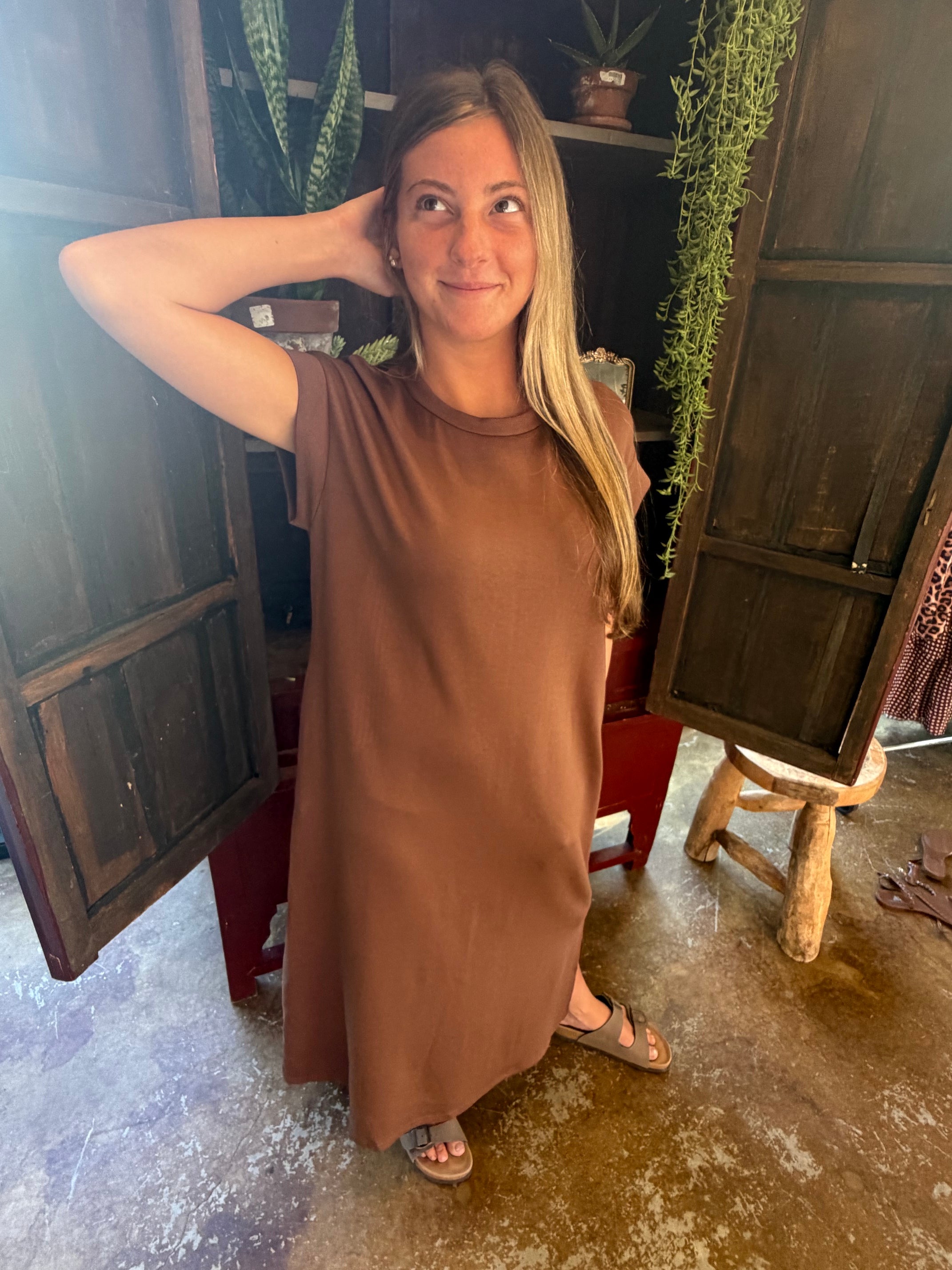 Brown Maxi T-shirt