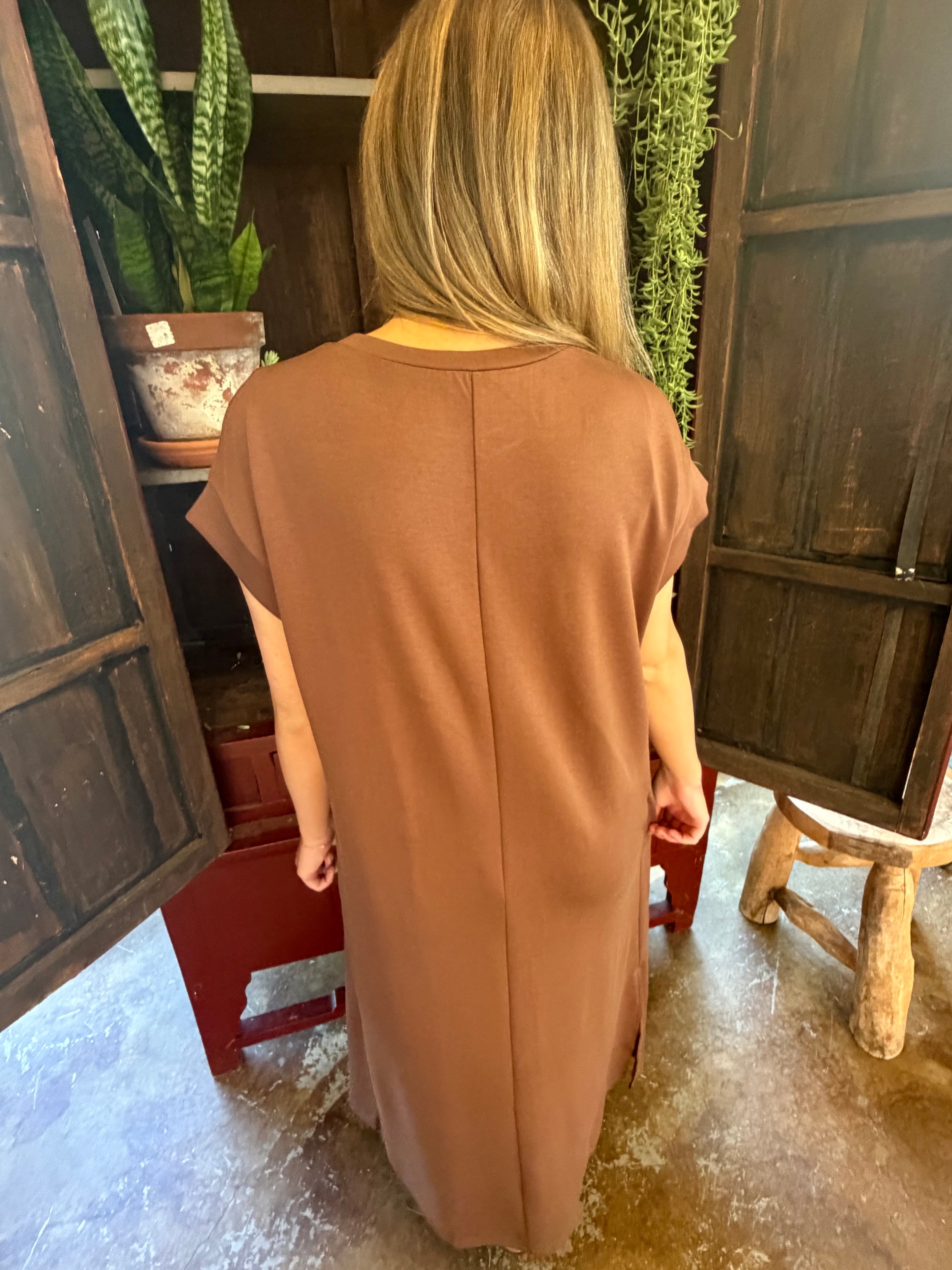 Brown Maxi T-shirt