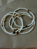 Ivory Pearl Cross Bracelet Set