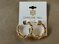 Twisted Hoop Gold Earrings