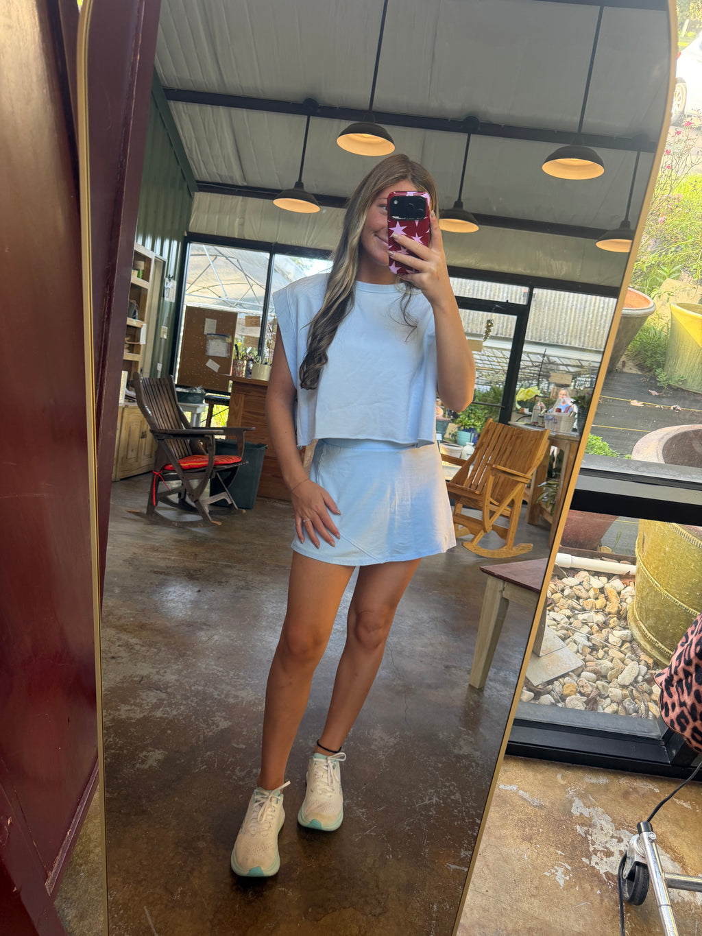 Light blue skort