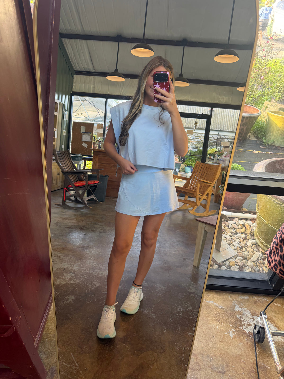 Light blue skort