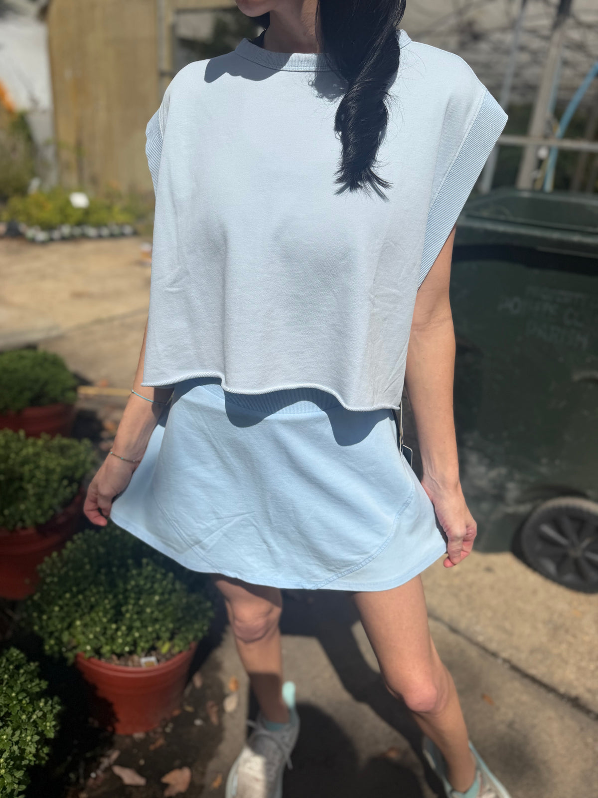 Light blue skort