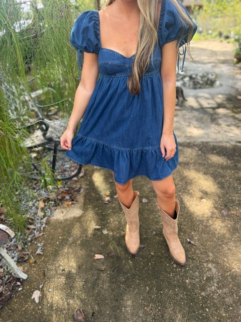 Denim Baby Doll Dress