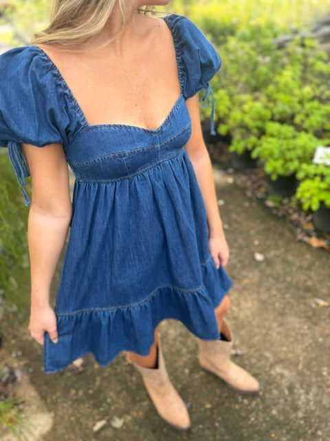 Denim Baby Doll Dress