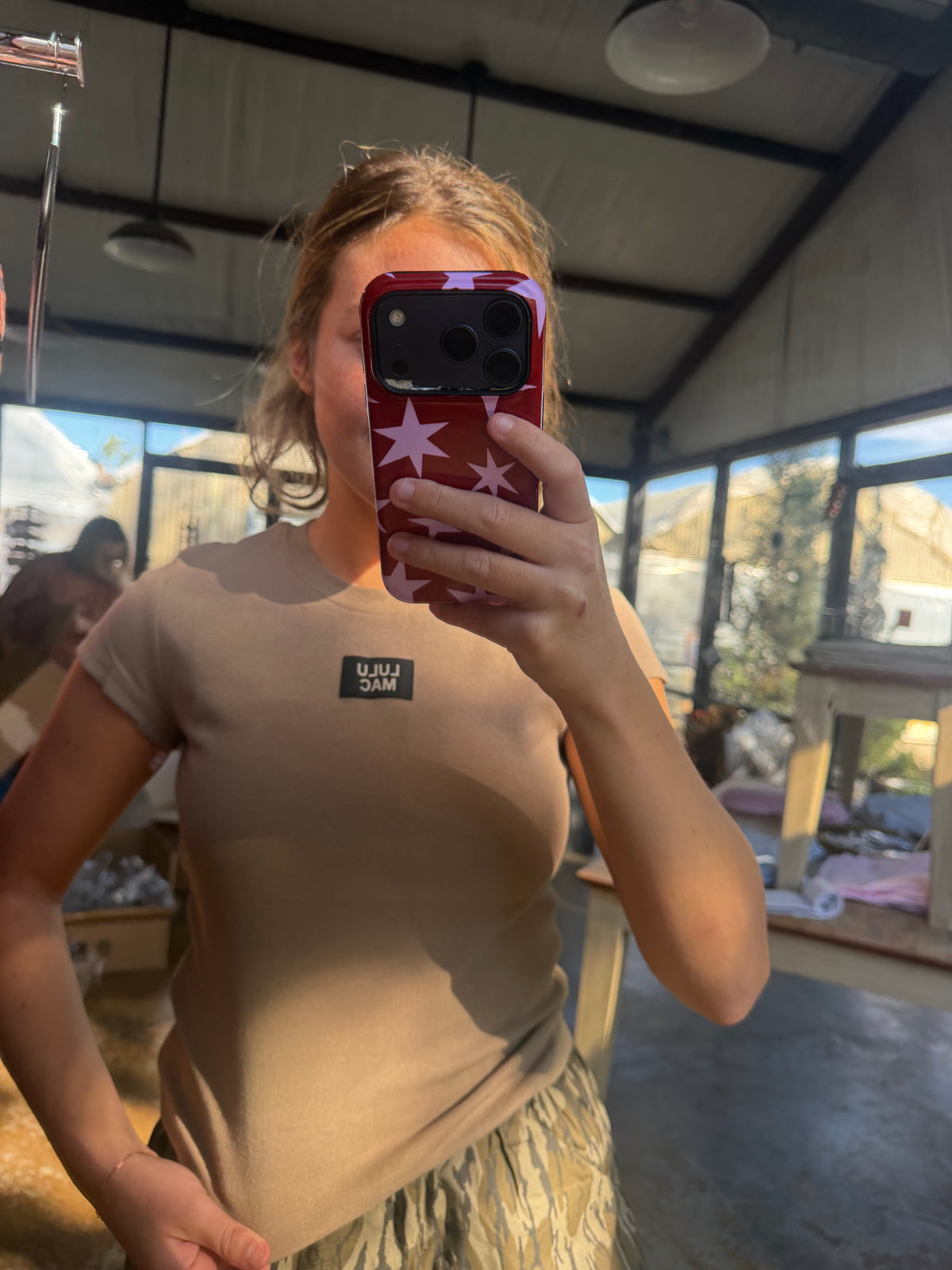 Baby Doll Top Taupe