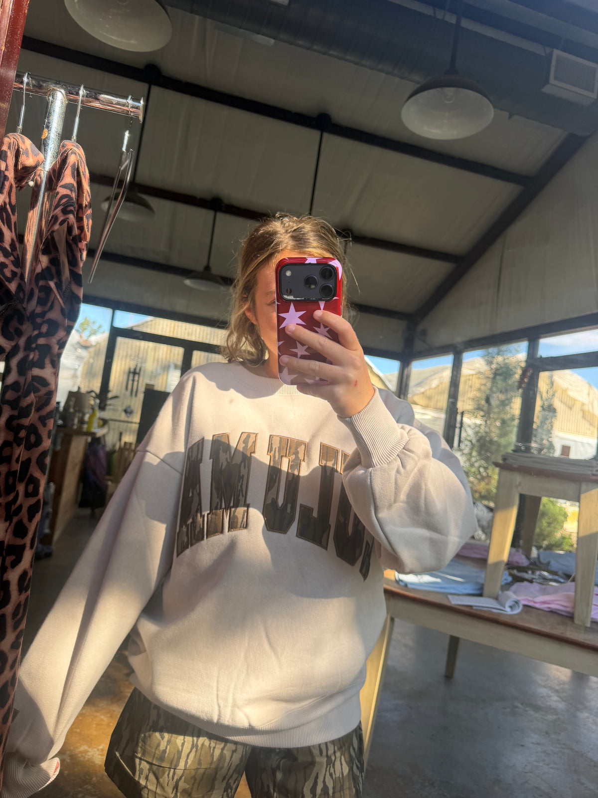 Lulu Mac X Mossy Oak Greige Sweatshirt