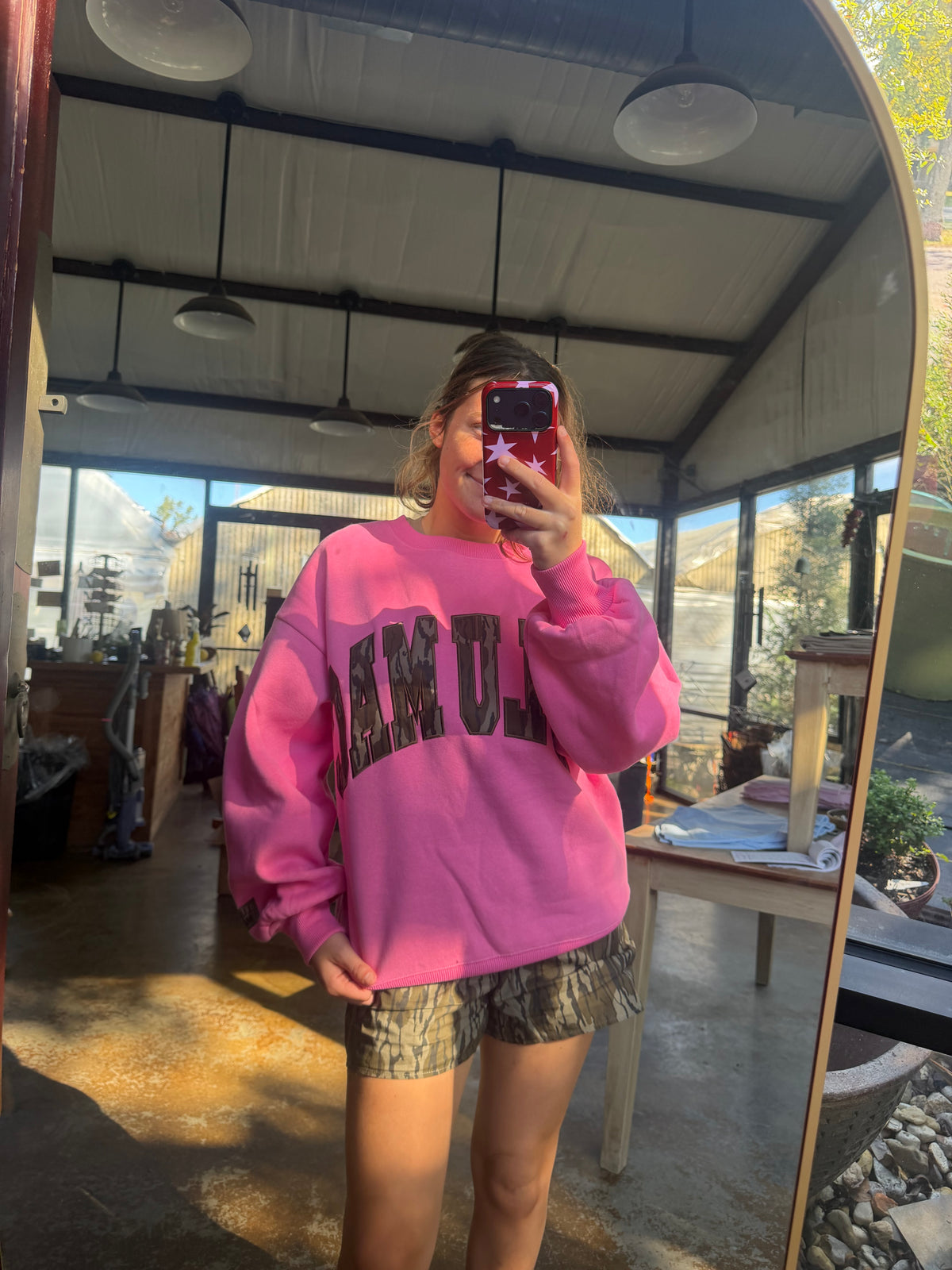 Lulu Mac Bubblegum Mossy Oak Sweatshirt