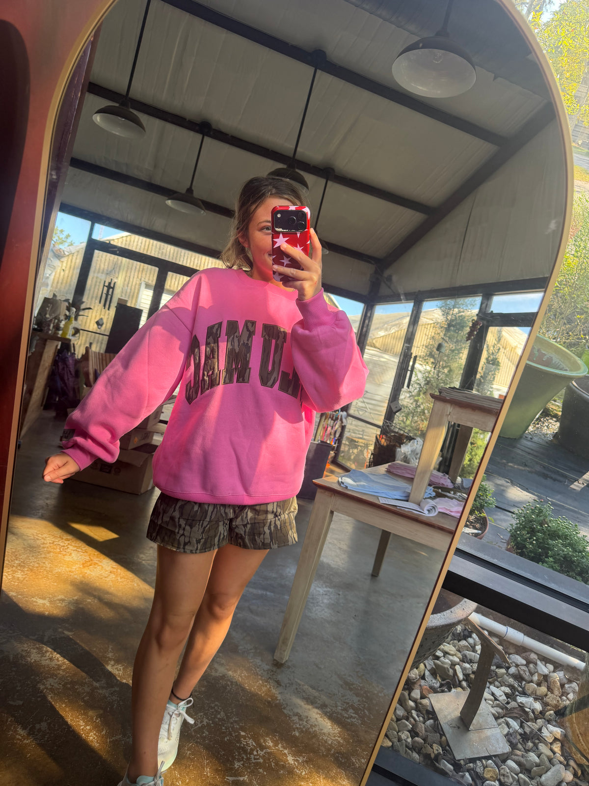 Lulu Mac Bubblegum Mossy Oak Sweatshirt